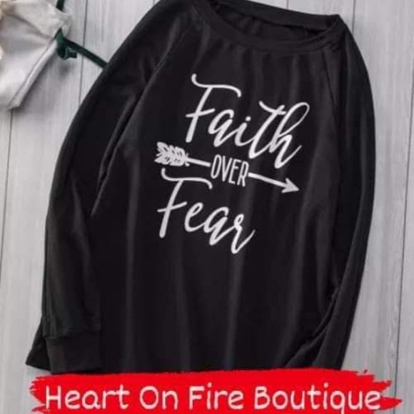 "FAITH OVER FEAR" SHIRT - Picture 1 of 1